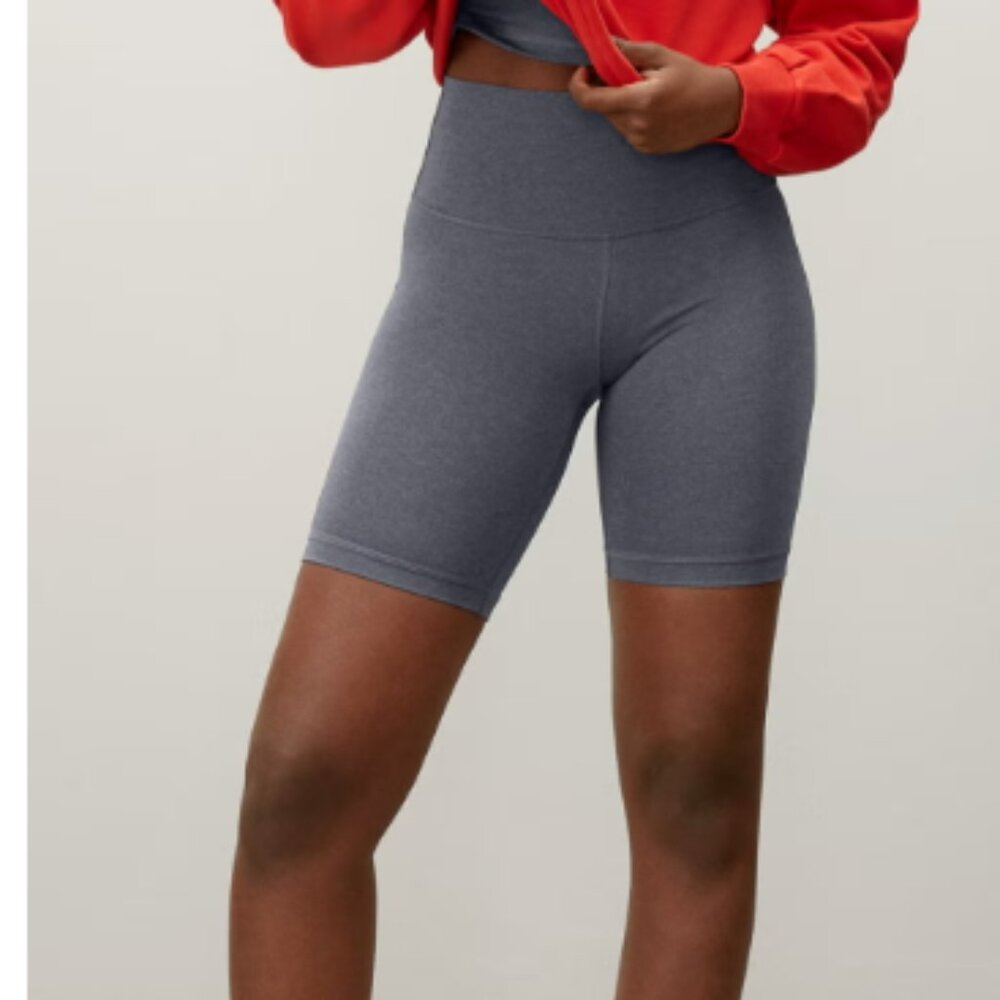 Everlane - The Perform Bike Short | XS | Gray Heather Charcoal